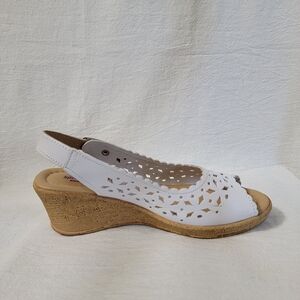Women's White Wedge Sandals